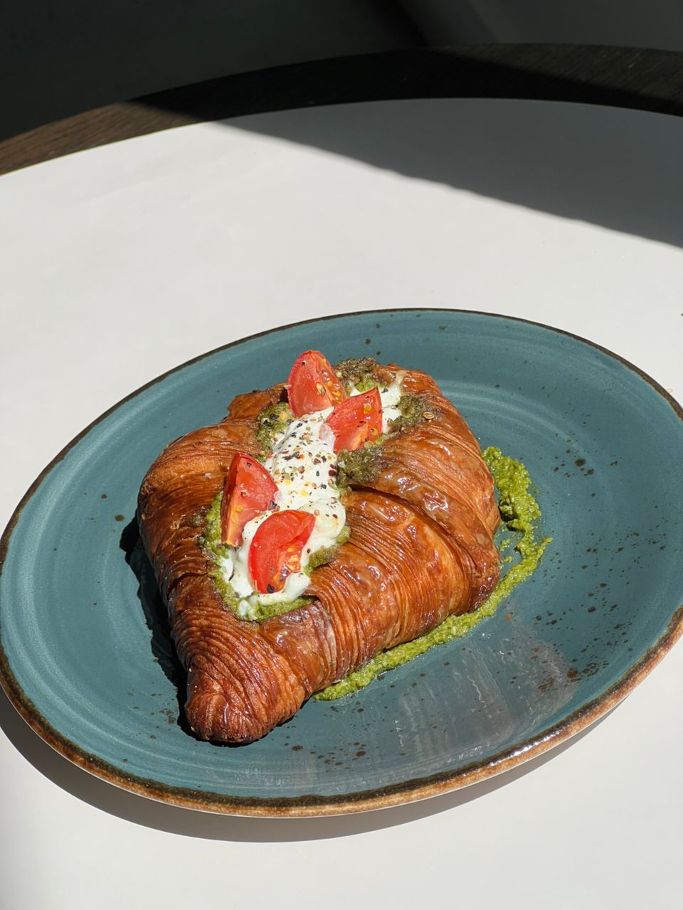 Pesto Bococinni in a Croissant by Chef Zulaika